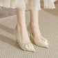 Wedding Shoes Stiletto High-end Applique High Heels.