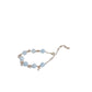 White Crystal Aquamarine Crystal Bracelet.