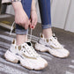 Wisdom Smoked Shoes All-Match Thick-Soled Increased Student Super Fire Sneakers.