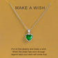 Wishing Heart Shaped Emerald Necklace.
