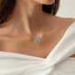 Wishing Heart Shaped Emerald Necklace.