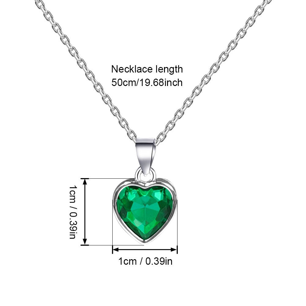 Wishing Heart Shaped Emerald Necklace.