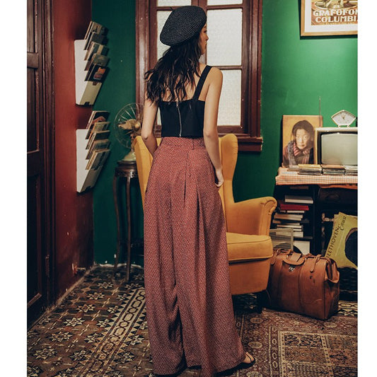 Women With Open Pants And Wide Legs.