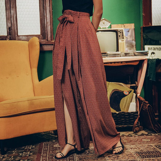 Women With Open Pants And Wide Legs.