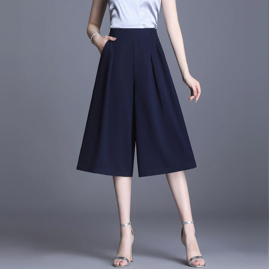 Women's Chiffon High Waist Wide Leg Pants Thin Loose Slimming.