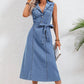 Women's Clothing Retro Waist-controlled Slimming Denim Dress.