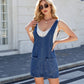 Women's Denim Overalls Dress With Pockets Sling Mid-length Dresses Summer.