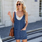 Women's Denim Overalls Dress With Pockets Sling Mid-length Dresses Summer.