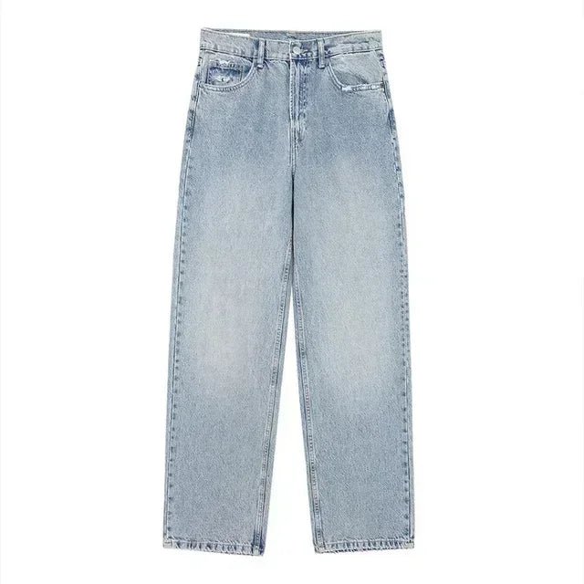 Women's Fashion Jeans Solid Colour Loose Trousers Gradient Casual Streetwear Pant Broken Holes Decorated 2025.