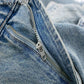 Women's Fashion Jeans Solid Colour Loose Trousers Gradient Casual Streetwear Pant Broken Holes Decorated 2025.