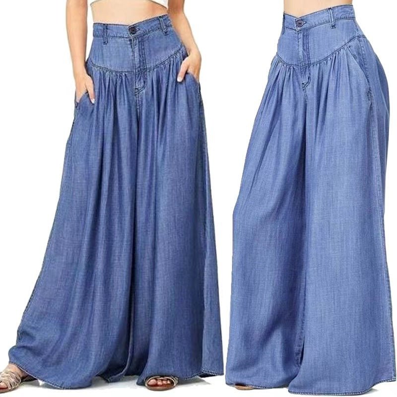 Women's Fashion Wide-leg Denim Bell-bottoms.