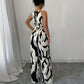 Women's Fashion Zebra Print Suspender Jumpsuit.