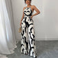 Women's Fashion Zebra Print Suspender Jumpsuit.