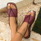 Women's Flip-toe Sandals Flat Roman Beach Shoes.