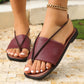 Women's Flip-toe Sandals Flat Roman Beach Shoes.