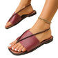 Women's Flip-toe Sandals Flat Roman Beach Shoes.