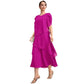 Women's Loose Belly-covering Layers Of Chiffon Dress.