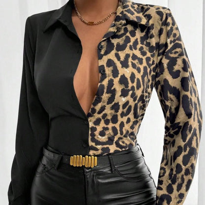 Women's Printed Belted Shirt.