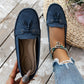 Women's Round Head Loafers Fashion Non-slip Soft Comfortable Flats Shoes.