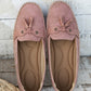 Women's Round Head Loafers Fashion Non-slip Soft Comfortable Flats Shoes.