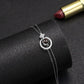 Women's S925 Round Diamond Embedded Star Bracelet.