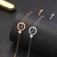 Women's S925 Round Diamond Embedded Star Bracelet.