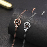 Women's S925 Round Diamond Embedded Star Bracelet.