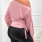 Women's Satin Shirt Asymmetric Long Sleeve Diagonal Collar Shirt Top.