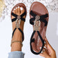 Women's Simple Metal Decorative Sandals.