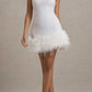 Women's Sleeveless Slim Shiny Plush Dress.