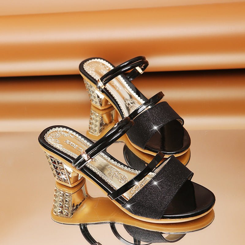 Women's summer  fashionable toe high heel casual sandals.